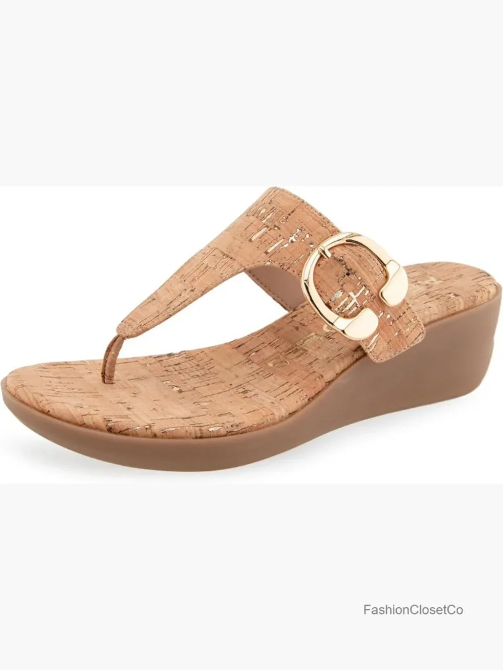 Wedge Sandal with Memory Foam Footbed and Ankle Strap